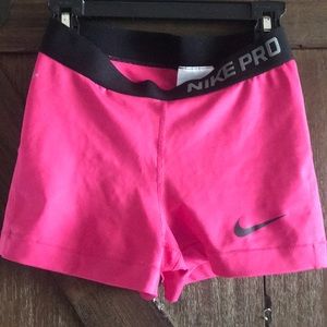 Nike Pro Hot Pink Dri-fit Bike Shorts